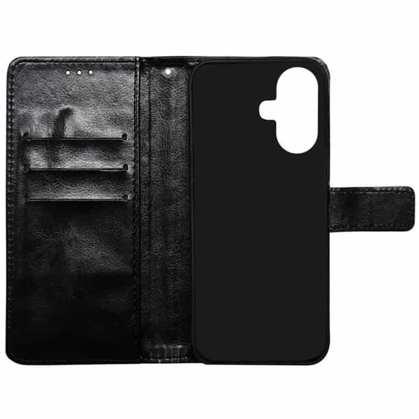 Wallet cover 3-kort til Apple iPhone 16 - Sort
