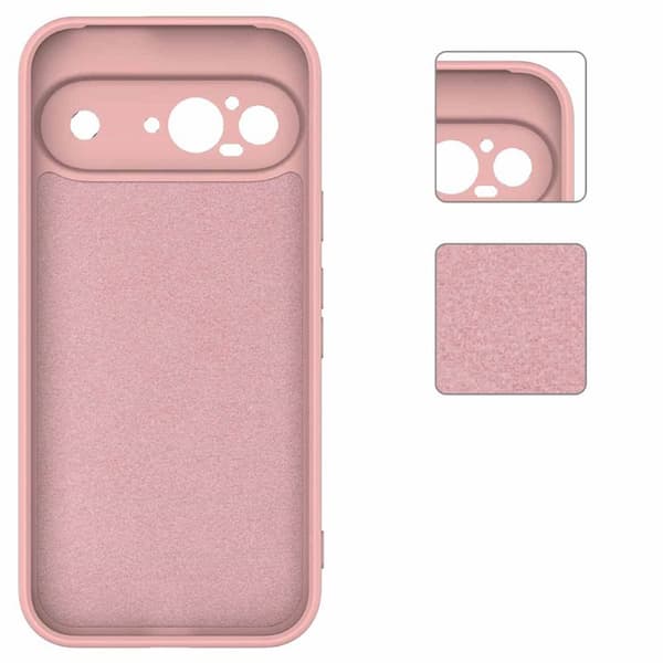 Liquid silikone cover til Google Pixel 9 - Pink