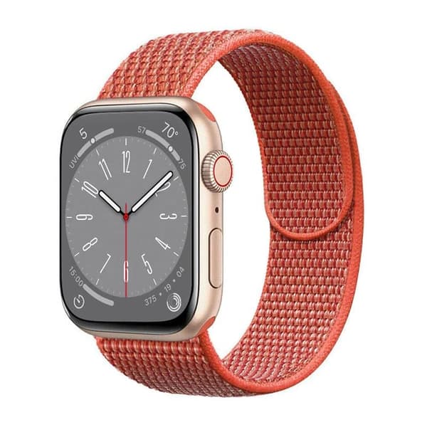 Nylon Urrem til Apple Watch 8 (45mm) - Nectarine