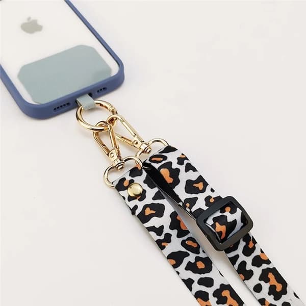 Mobilhalsband Leopard med fästbricka