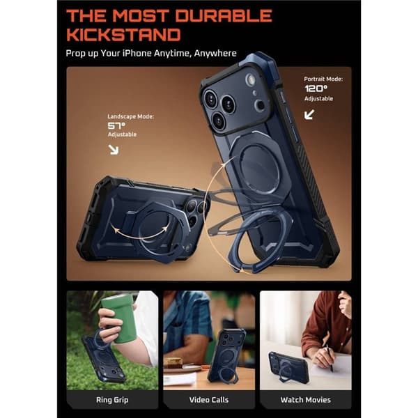 SUPCASE UB Grip cover til Apple iPhone 17 Pro - Azure