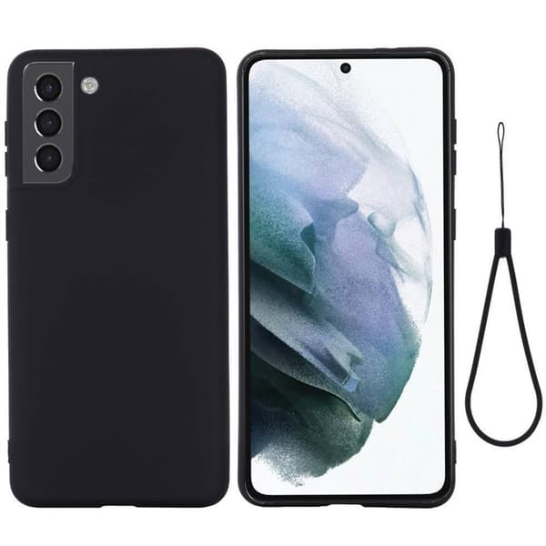 Liquid silikone cover til Samsung Galaxy S22 Plus - Sort