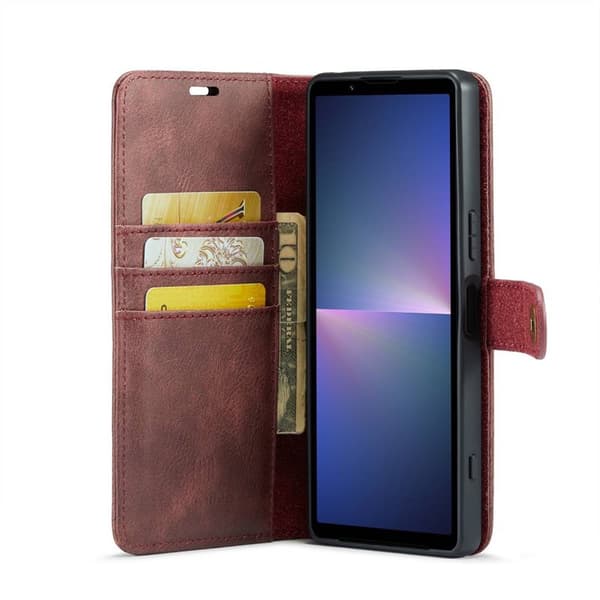 Wallet DG-Ming 2i1 til Sony Xperia 5 V - Rød