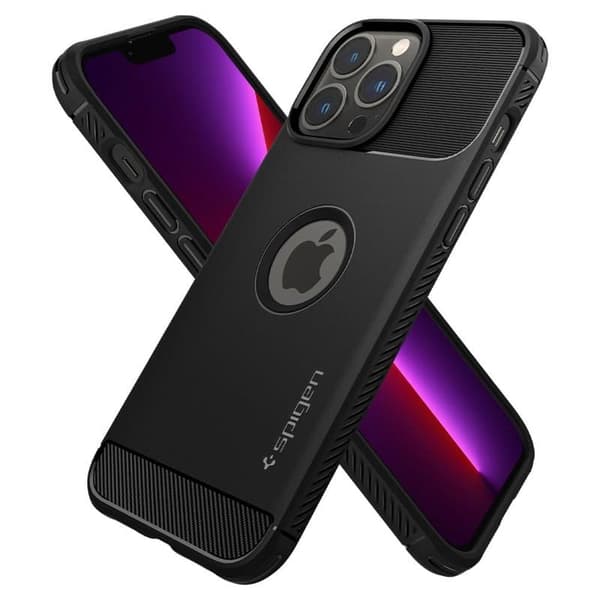 Spigen Rugged Armor kuori Apple iPhone 13 Pro - Musta