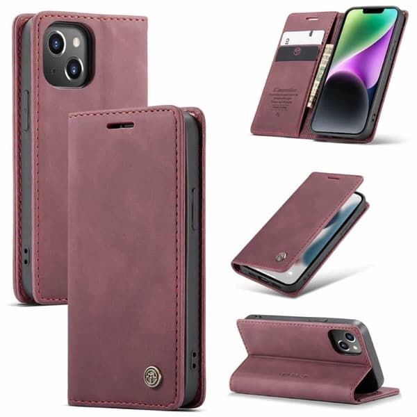 CaseMe mobildeksel 013 til Apple iPhone 15 Plus - Burgunder