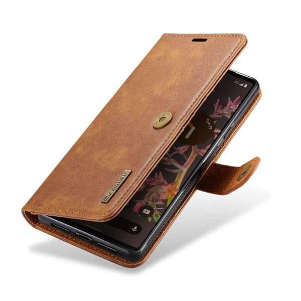 Mobil lommebok DG-Ming 2i1 til Google Pixel 6 - Brun