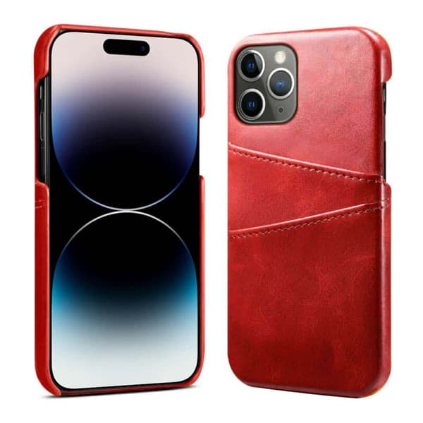 Retro cover med slots til Apple iPhone 16 Pro Max - RÃ¸d