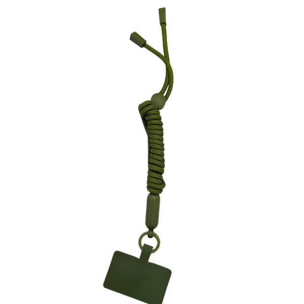 Mobilhalsband 5mm med fästbricka - Army