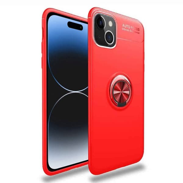 Slim Ring deksel til Apple iPhone 15 - Rød