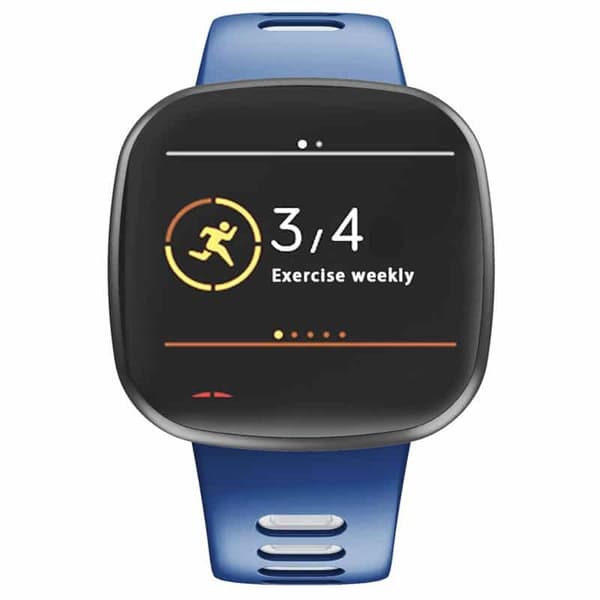 Twin Sport urrem til Fitbit Versa 3 - Blå/hvid