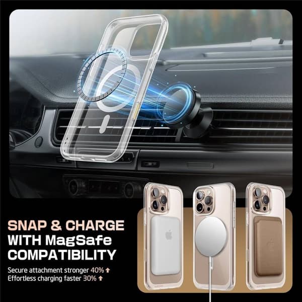 SUPCASE UB Mag Stand cover til Apple iPhone 16 Pro Max - Clear