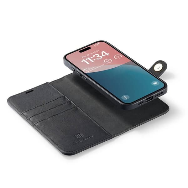 Wallet DG-Ming 2i1 til Apple iPhone 16 - Sort