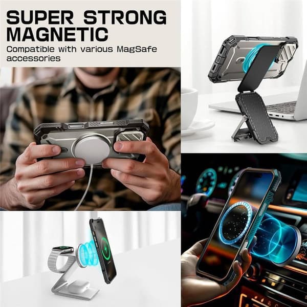 SUPCASE UB Mag XT cover til Apple iPhone 16 Pro - TiGray