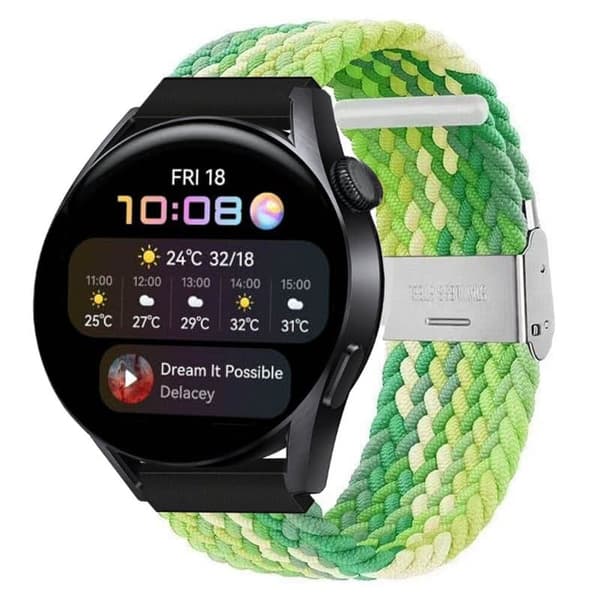 Flettet elastisk klokkereim til Huawei Watch 3 (46mm) - gradient