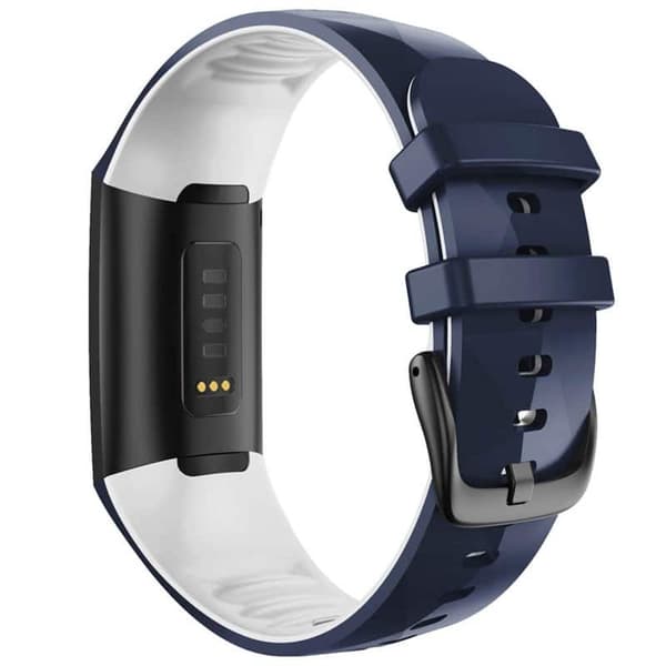 Twin Sport urrem til Fitbit Charge 3- BlÃ¥/hvid