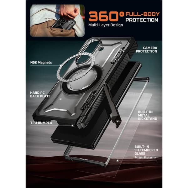 SUPCASE UB Grip cover til Samsung Galaxy Z Fold 7 - Sort