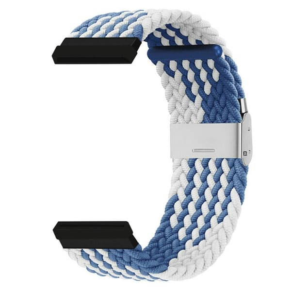 Flettet elastisk urrem til Fitbit Versa 3 - BlÃ¥hvid
