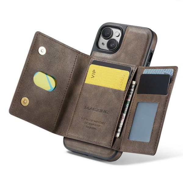 DG-Ming Magking K2 2i1 cover til Apple iPhone 14 Plus - Coffee