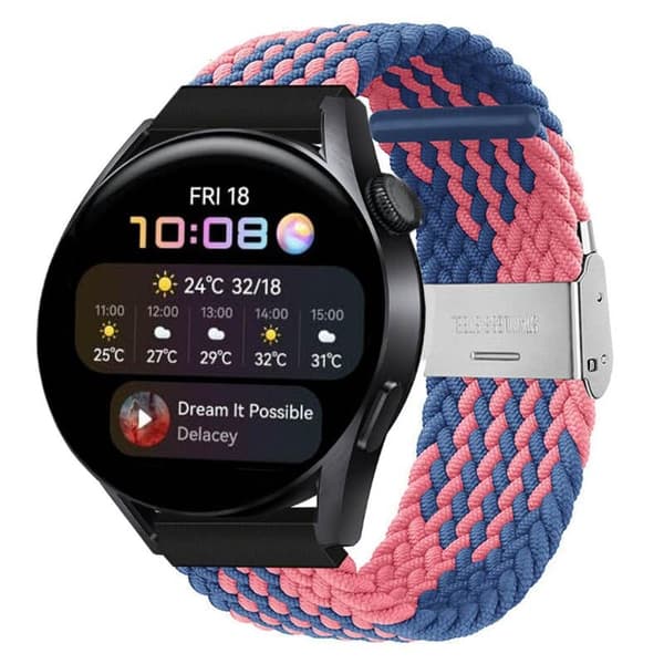 Flettet Elastisk urrem til Huawei Watch 3 (46mm) - bluepowder
