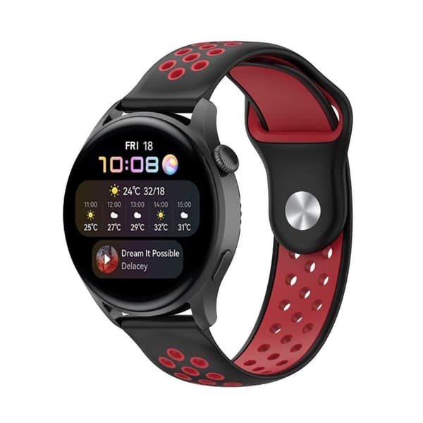 EBN Sport urrem til Huawei Watch 3 Pro - Sort/RÃ¸d