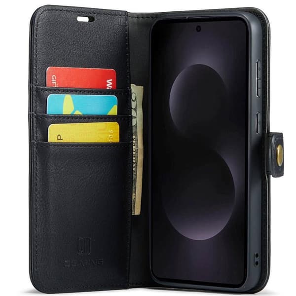 Wallet DG-Ming 2i1 til Samsung Galaxy S25 Edge - Sort
