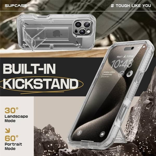 SUPCASE UB Pro kuori Apple iPhone 16 Pro Max - Clear