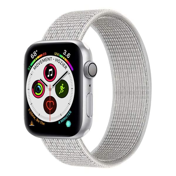 Nylon Urrem til Apple Watch 5 (44mm) - Summit White