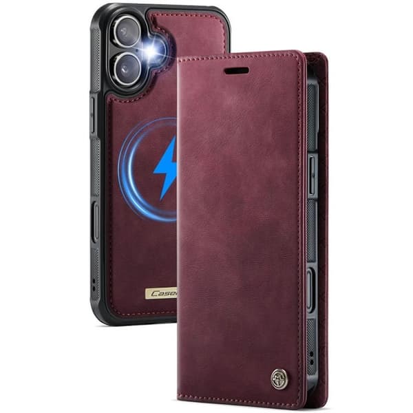 CaseMe mobildeksel C49 2i1 til Apple iPhone 16 Plus â Crimson