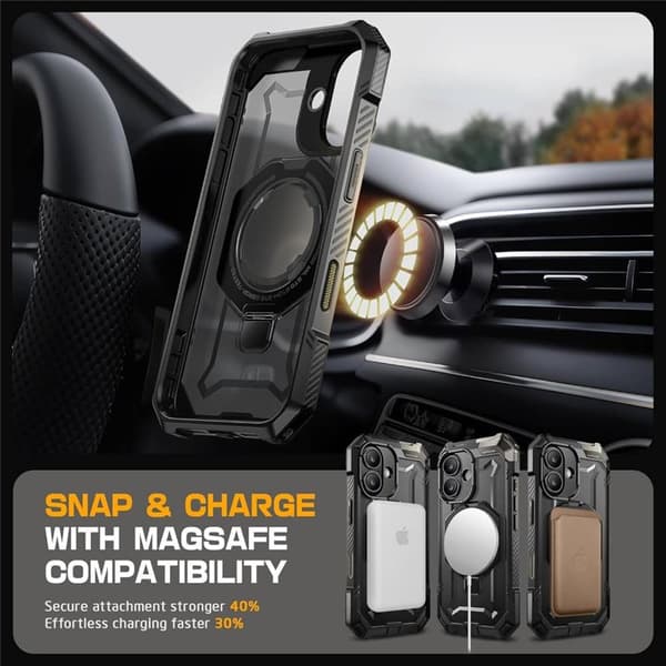 SUPCASE UB Grip cover til Apple iPhone 16 - Sort