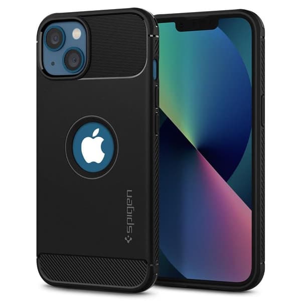 Spigen Rugged Armor cover til Apple iPhone 13 - Sort