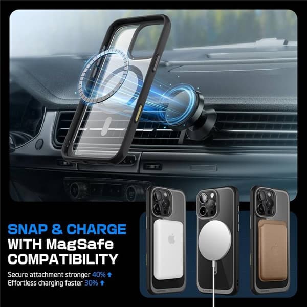 SUPCASE UB Mag Stand cover til Apple iPhone 16 Pro - Sort