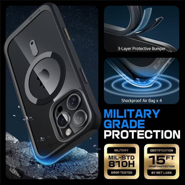 SUPCASE UB Mag cover til Apple iPhone 16 Pro Max - Sort