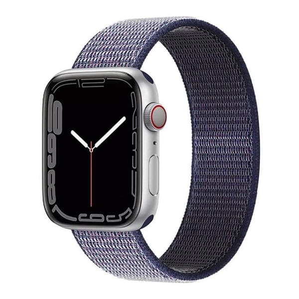 Nylon Urrem til Apple Watch 7 (41mm) - Midnight Blue