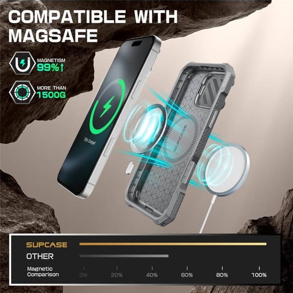 SUPCASE UB Mag XT cover til Apple iPhone 16 Pro - White