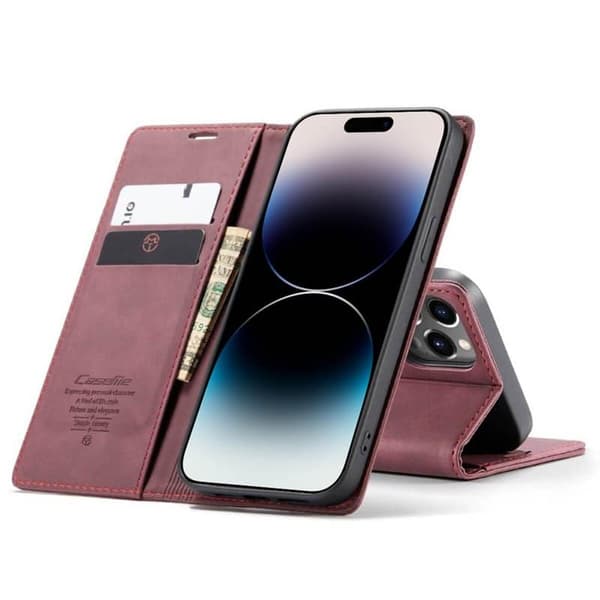 CaseMe mobildeksel 013 til Apple iPhone 14 Pro - Burgunder