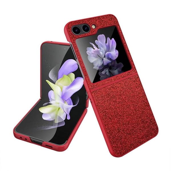 Glitter Case til Samsung Galaxy Z Flip 5 - Rød