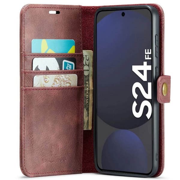 Wallet DG-Ming 2i1 til Samsung Galaxy S24 FE - Rød