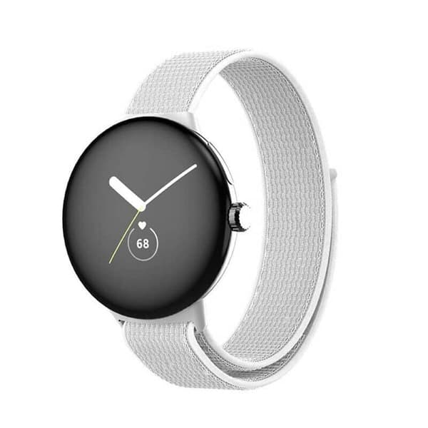 Nylon klockarmband till Google Pixel Watch - Summit White