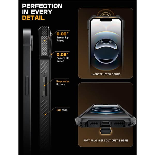 SUPCASE UB Grip cover til Apple iPhone 16e - Sort