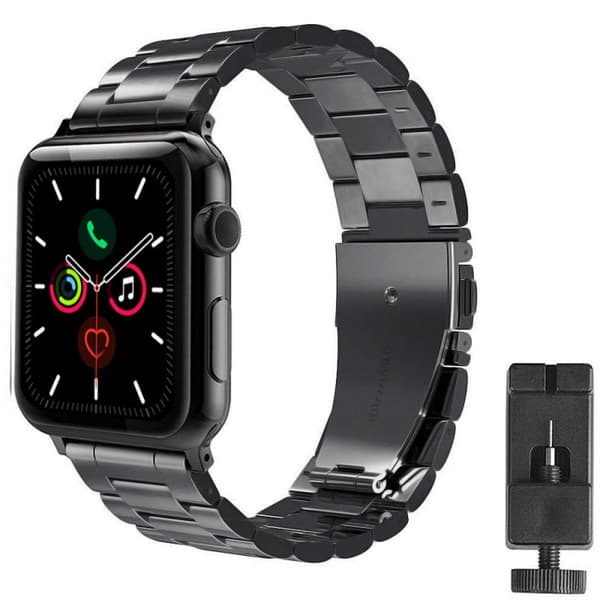 Urrem Rustfrit stÃ¥l til Apple Watch 5 (44mm) - Sort