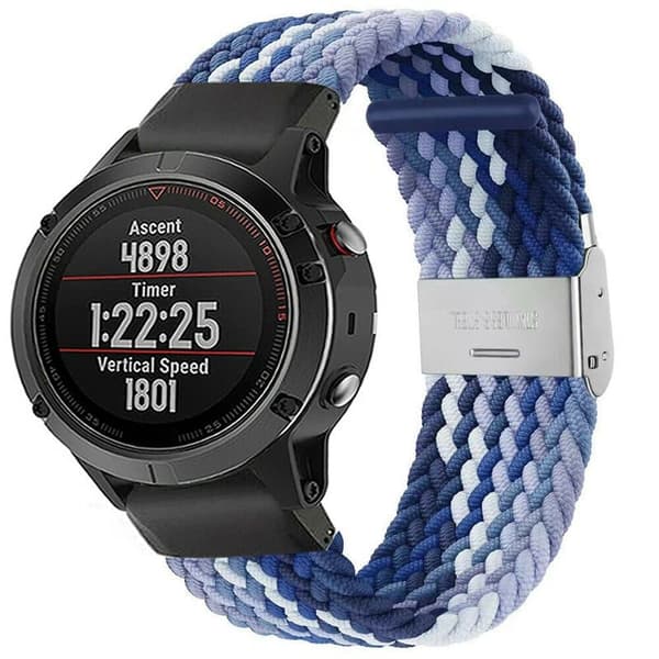Flettet Urrem til Garmin Fenix 5 - Gradient blue