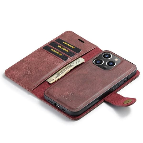 Wallet DG-Ming 2i1 til Apple iPhone 14 Pro - Rød