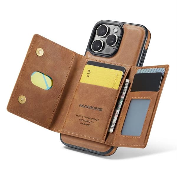 DG-Ming Magking K2 2i1 cover til Apple iPhone 16 Pro Max - Brun