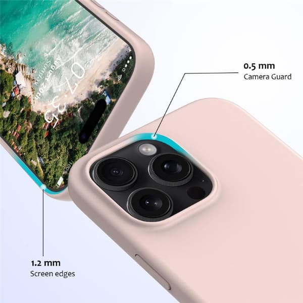 Liquid silikonisuoja Apple iPhone 16 Pro - Pink Sand
