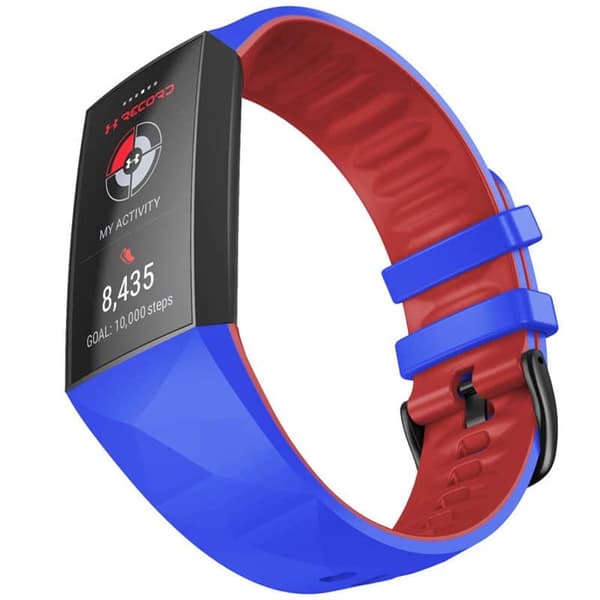 Twin Sport urrem til Fitbit Charge 4- BlÃ¥/rÃ¸d