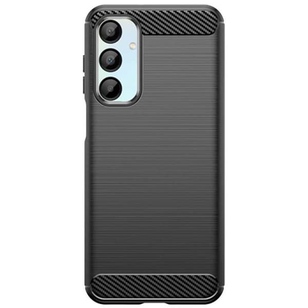 Børstet silikone cover til Samsung Galaxy A16 5G - Sort