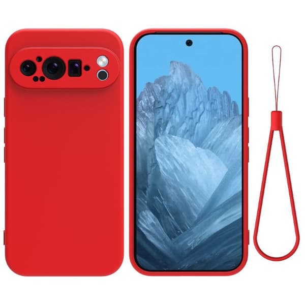 Liquid silikondeksel til Google Pixel 9 Pro XL - China Red