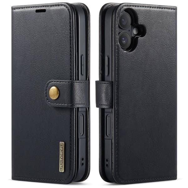 Wallet DG-Ming 2i1 til Apple iPhone 16 - Sort