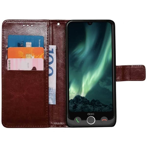 Wallet cover 3-kort til Doro Aurora A30 - Brun