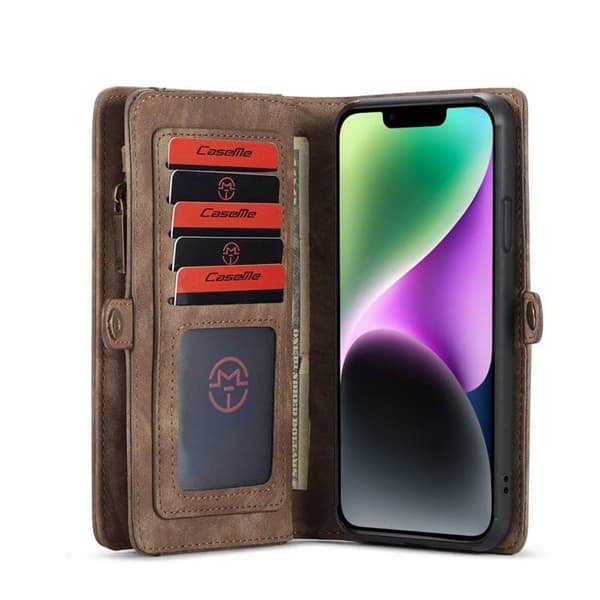 CaseMe mobildeksel 008 11-kort til Apple iPhone 14 Plus - Brun